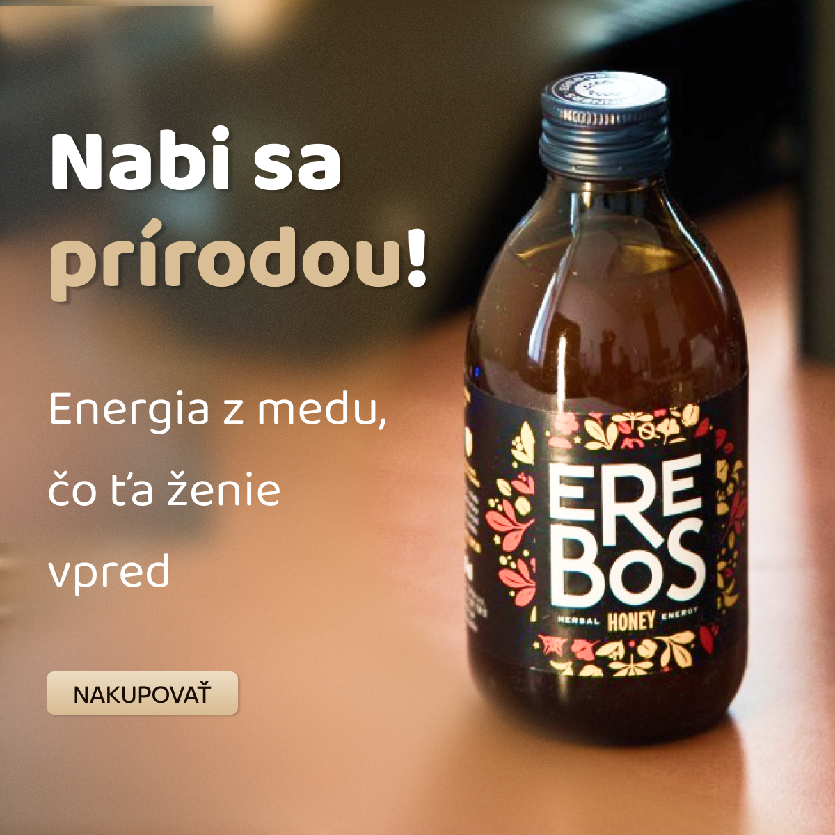 Prírodný energetický drink Erebos Honey
