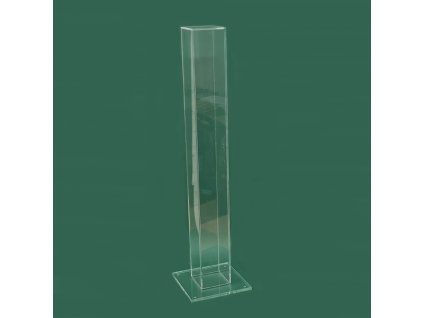 Kasička, pokladnička 100x100x800 mm + zafrézované víko