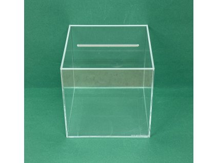 Plexi box, krabička 250x250x250 mm se zafrézovaným víkem