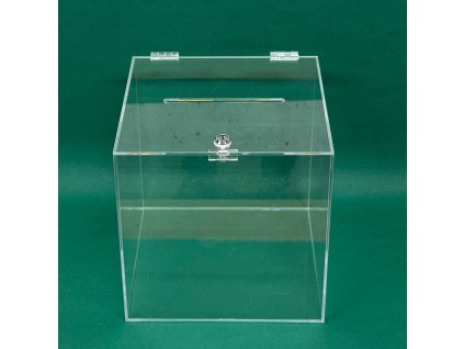 Kasička, pokladnička 300x300x300 mm + zámek