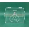 Plexi kasička, pokladnička o rozměru 250x150x150 mm + gravír se zámkem je vhodná pro Veřejné sbírky, charity, obce...