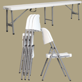 Table et banc pliables