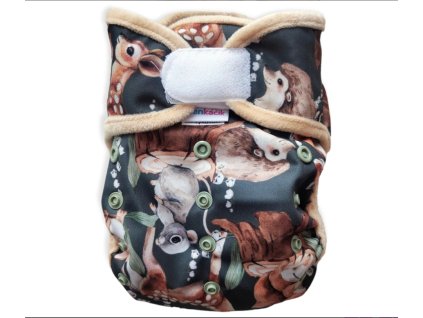 Vrchné nohavičky PUL lemovky  - Lesné zvieratká