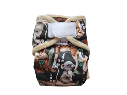 Novorodenecké vrchné nohavičky PUL - Lesné zvieratká