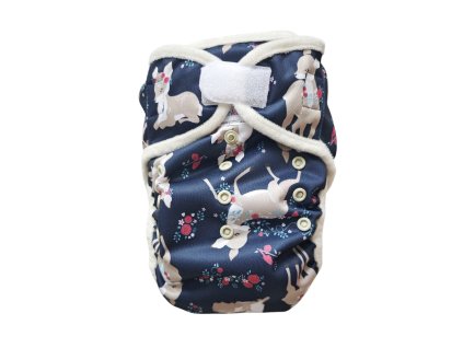 XXL - Vrchné nohavičky PUL na suchý zips - srnka