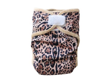 XL - Vrchné nohavičky PUL na suchý zips - Leopard