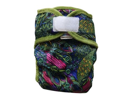 Vrchné nohavičky PUL lemovky - Páv