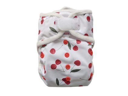 Vrchné nohavičky PUL lemovky  -Čerešničky