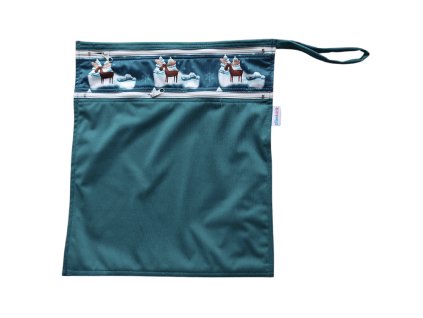 Vrecko dvojkapsové - sivé, petrol, hnede