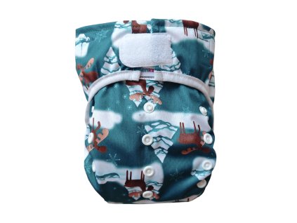 Vrchné nohavičky PUL - s krídielkami - suchý zips - rybky, guličky, srnky, sob, princeznička, páv, modrô