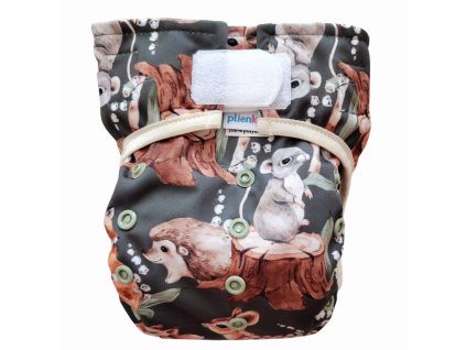 Vrchné nohavičky PUL - s krídielkami - Lesné zvieratká