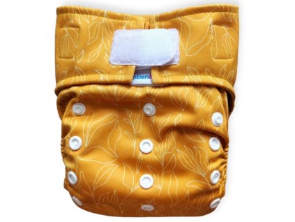 Vrchné nohavičky PUL klasik - Žlté boho - suchý zips