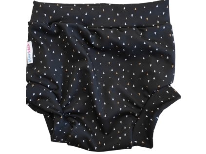 Dojčenské plavky - Čierne trojuholníky - L, XL, XXL