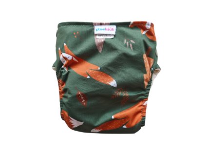 side snap - líška zelená a bordó