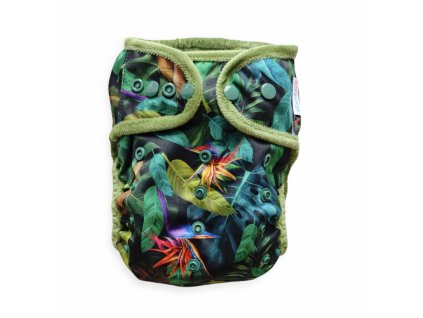 Vrchné nohavičky PUL lemovky  - Monstera