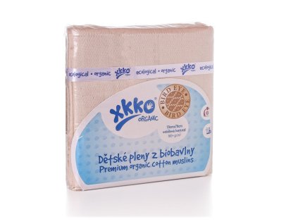 plienky z biobavlny xkko organic 70x70 bird eye natural 36b