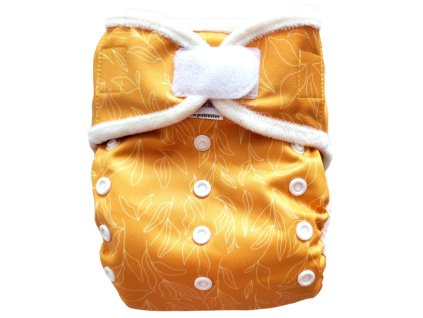 Vrchné nohavičky PUL lemovky  - Žlté boho