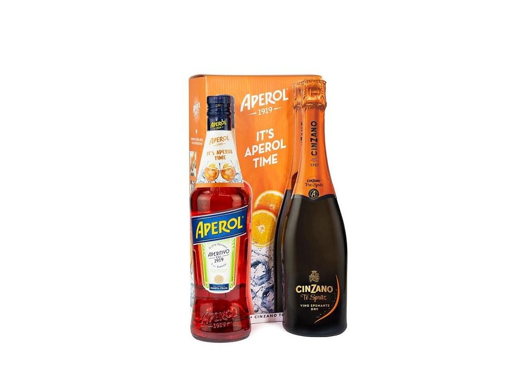 Aperol + Cinzano to Spritz Gift Box 11,26 % 1,45 l