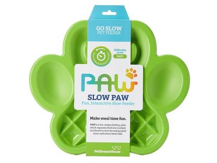 Paw Slow Feeder zpomalovací miska zelená