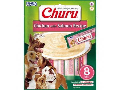 Churu dog snack kuře a losos 8 x 20 g