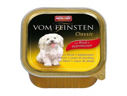 Animonda Vom Feinsten dog Classic vanička hovězí & krůtí srdíčka 150 g