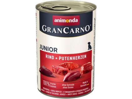 Animonda GranCarno dog Junior konzerva hovězí & krůtí srdce 400 g