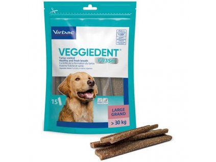 Virbac Veggiedent Fresh L žvýkací plátky 15 ks 490 g