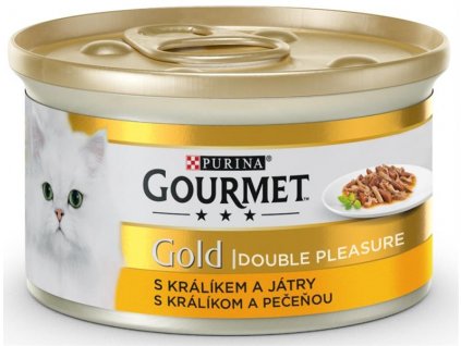 Gourmet Gold dušené a grilované kousky králík a játra 85 g
