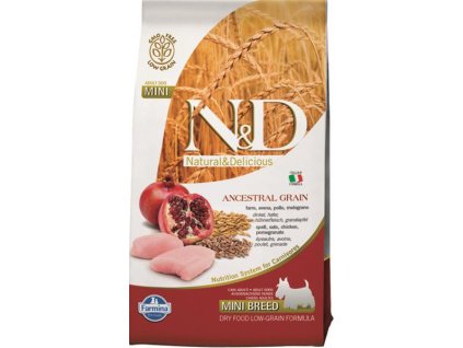 N&D Ancestral Grain canine Chicken & Pomegranate Adult mini 800 g