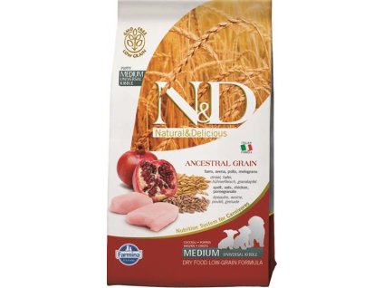 N&D Ancestral Grain canine Chicken & Pomegranate Puppy Medium & Maxi 2,5 kg