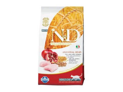 N&D Ancestral Grain feline Chicken & Pomegranate Adult 10 kg
