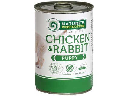 Nature's Protection Dog konzerva Puppy Chicken & Rabbit 400 g