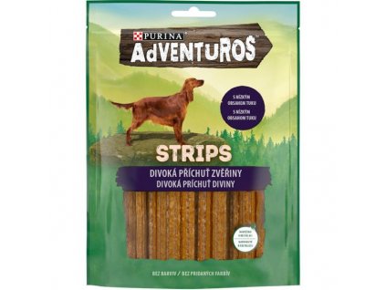 Adventuros snack dog plátky se zvěřinou 90 g