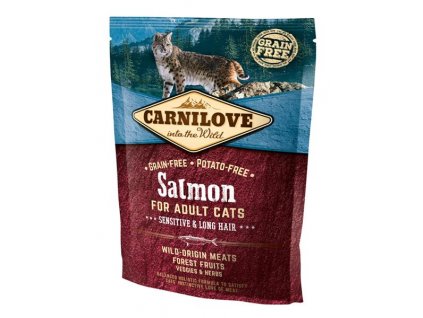 Carnilove Salmon for Adult Cats Sensitive & Long Hair 400 g