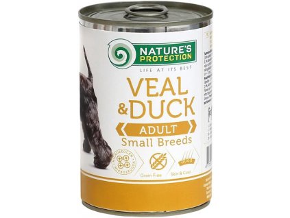 Nature's Protection Dog konzerva small dogs veal & duck 400 g