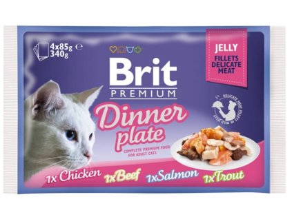 Brit Premium Cat Delicate Fillets in Jelly Dinner Plate 4 x 85 g