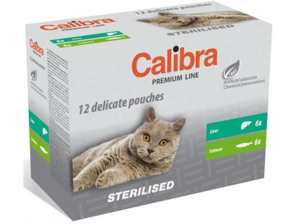 Calibra Cat kapsičky Premium Sterilised multipack 12 x 100 g
