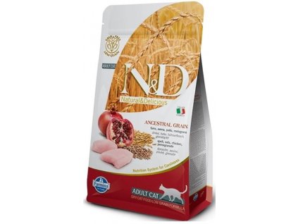 N&D Ancestral Grain feline Chicken & Pomegranate Adult 5 kg