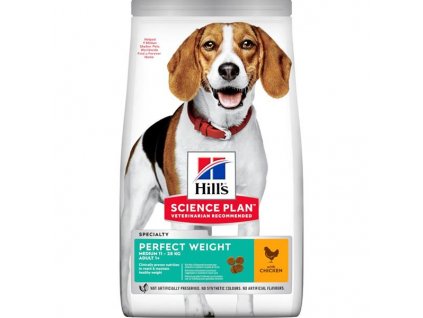 Hill's Science Plan Canine Adult Perfect Weight Medium Chicken Dry 12 kg