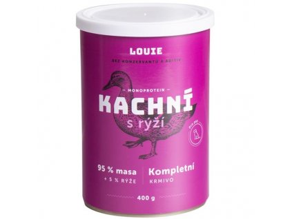 Louie konzerva pro psy Kachní s rýží 400 g