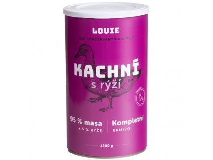 Louie konzerva pro psy Kachní s rýží 1200 g