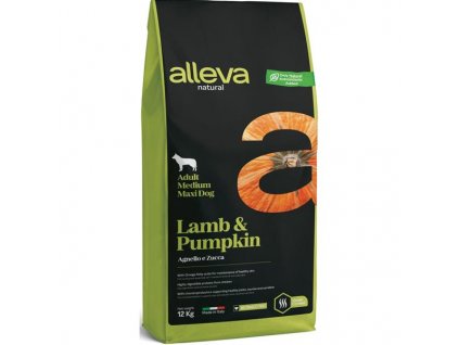 Alleva Natural Dog Dry Adult Lamb & Pumpkin Medium/Maxi 12 kg