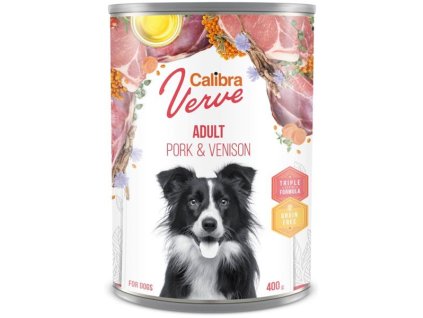 Calibra Dog Verve konzerva GF Adult Pork & Venison 400 g