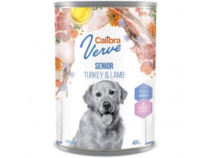 Calibra Dog Verve konzerva GF Senior Turkey & Lamb 400 g