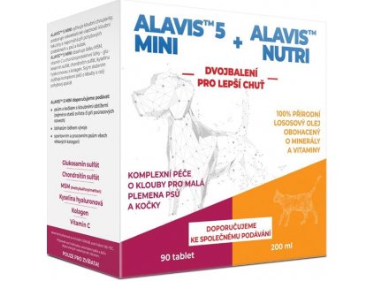 Dvojbalení Alavis 5 mini 90 tablet + Alavis Nutri 200 ml