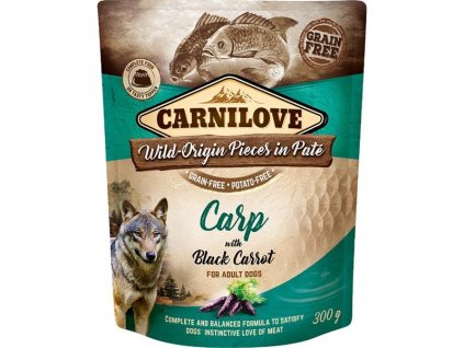 Carnilove Dog Pouch Paté Carp with Black Carrot 300 g