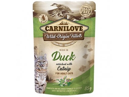 Carnilove Cat Pouch Rich in Duck Enriched with Catnip 85 g