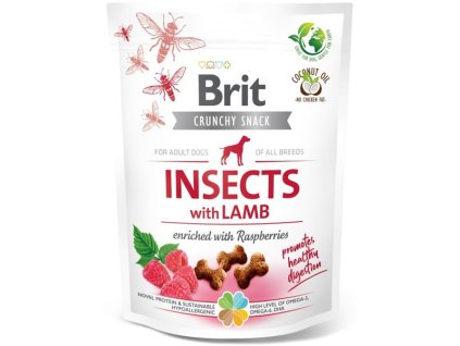 Brit Care Dog Crunchy Cracker Insects with Lamb enriched with Raspberries 200 g