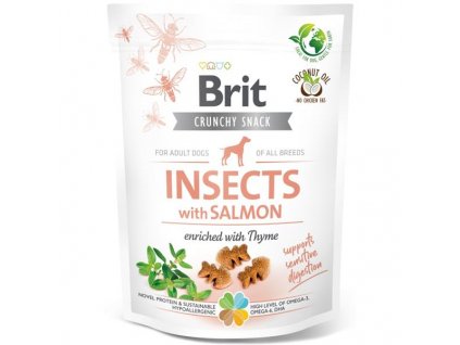 Brit Care Dog Crunchy Cracker Insects with Salmon enriched with Thyme 200 g