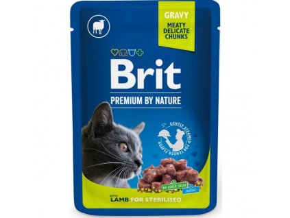 Brit Premium Cat Pouches Lamb for Sterilized 100 g